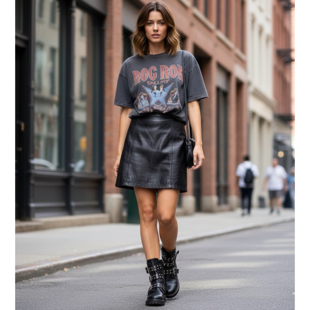 Wilsons Leather Chic Black Mini Skirt
